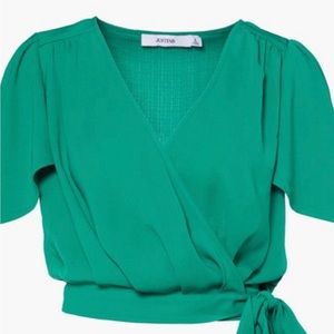 JustFab blouse crop top